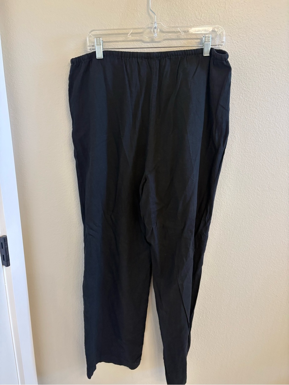 Mango Black Drawstring Linen Pants - Picture 3 of 3